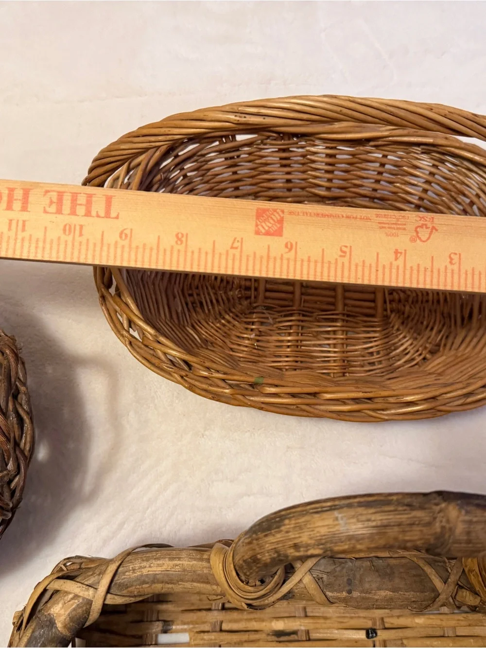 Set of 5 Natural Woven Basket Set - Brown Decorative Home Accents
